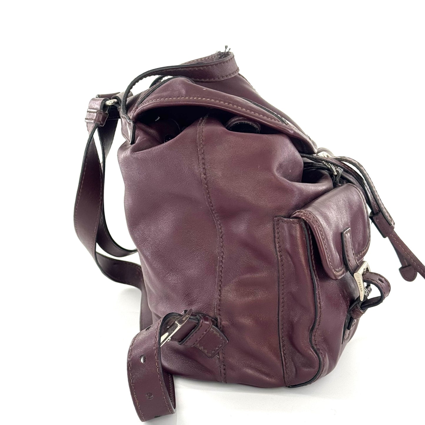 Prada - N/A - Leather - Burgundy - (Medium)