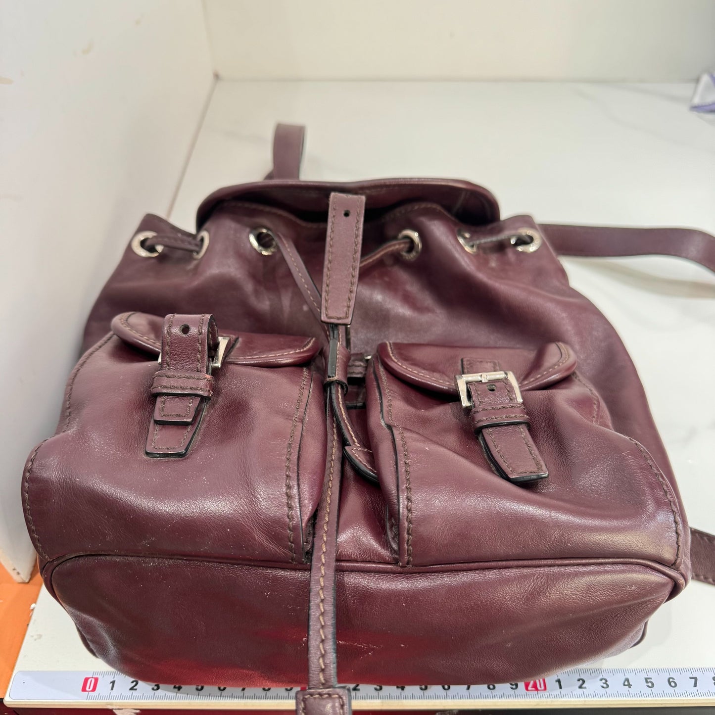 Prada - N/A - Leather - Burgundy - (Medium)