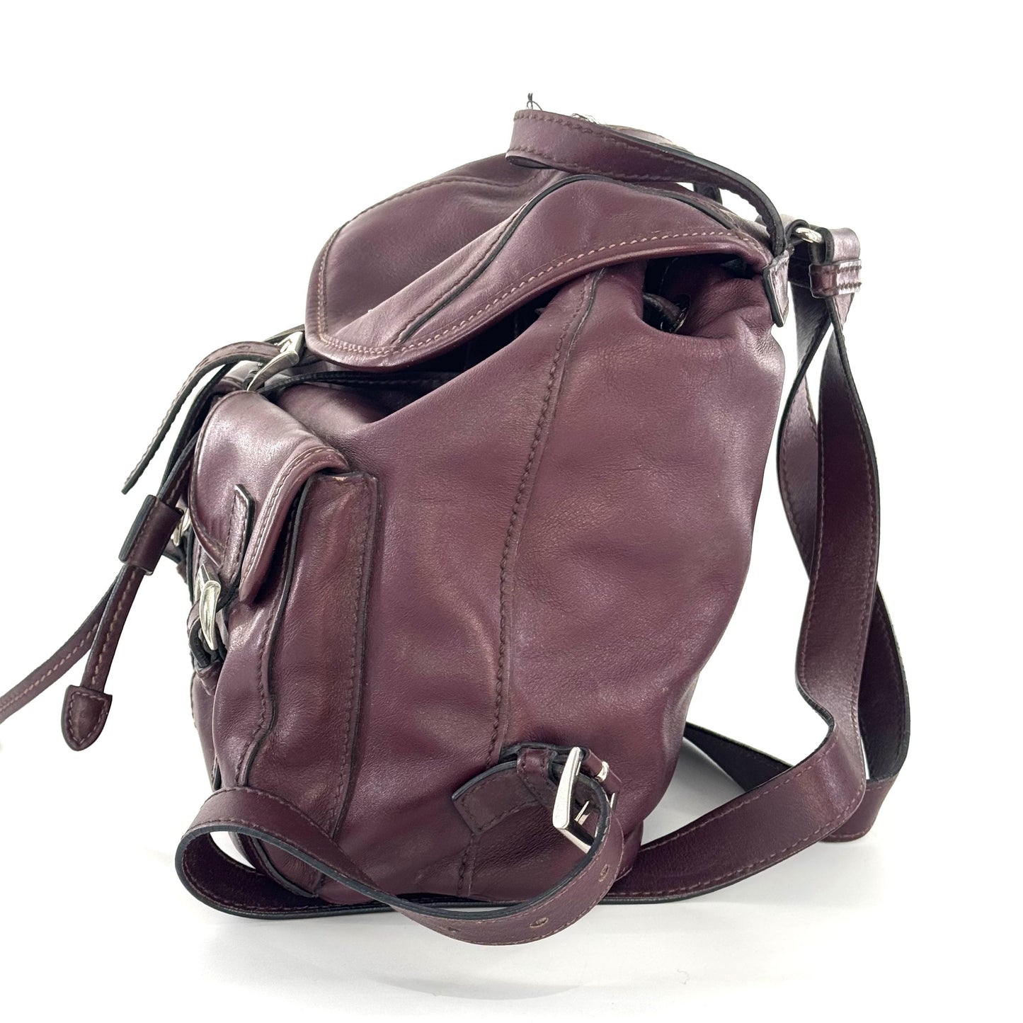 Prada - N/A - Leather - Burgundy - (Medium)