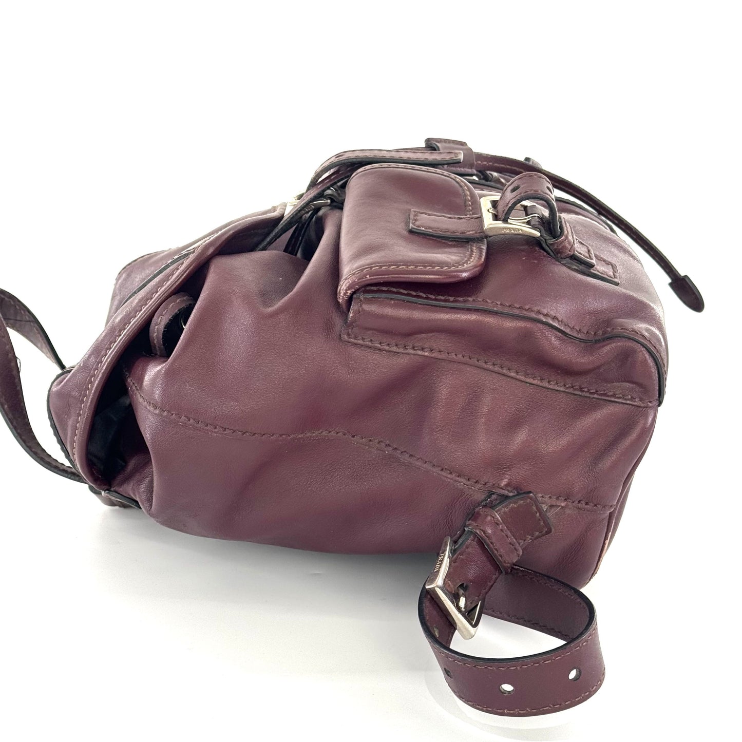 Prada - N/A - Leather - Burgundy - (Medium)