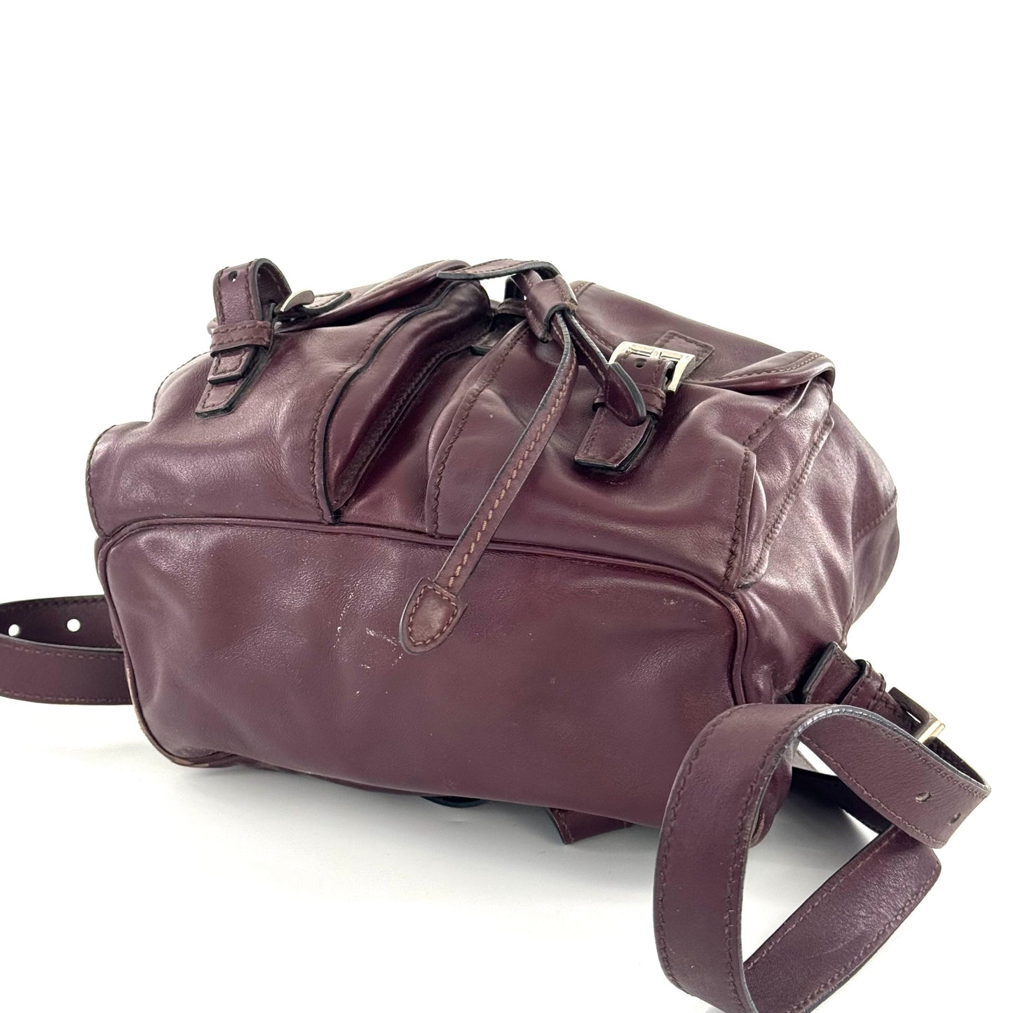 Prada - N/A - Leather - Burgundy - (Medium)