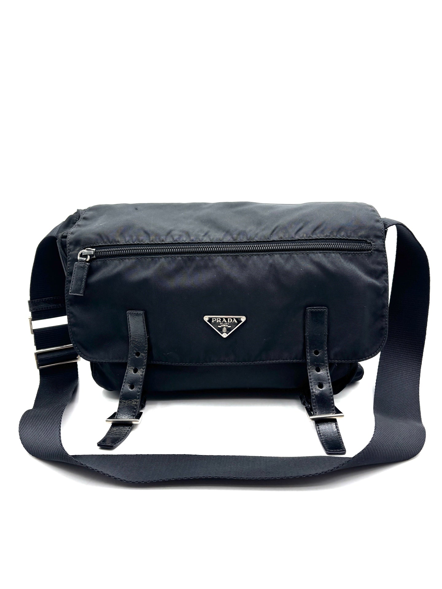 Prada - Nylon Messenger Bag - Nylon - Black - (medium)