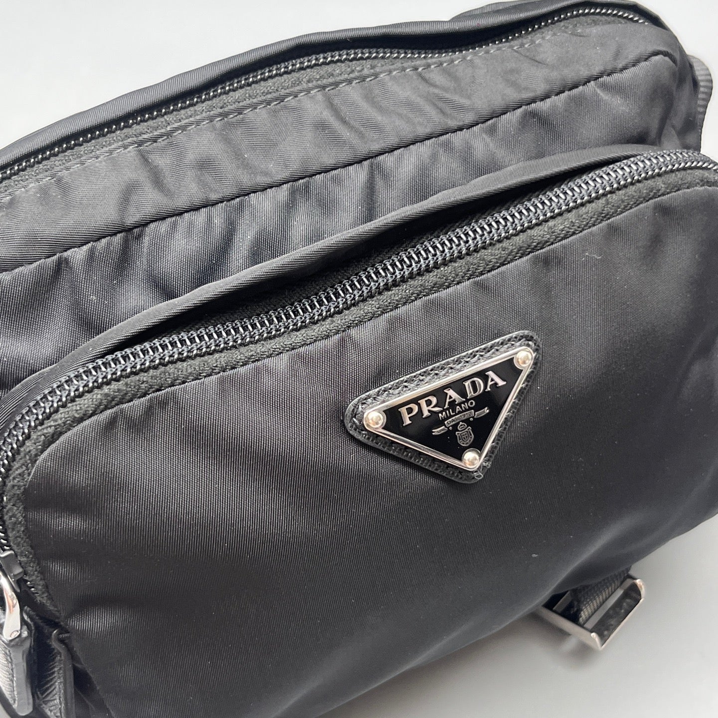 Prada - Nylon Messenger Bag - Nylon - Black - (Mini)