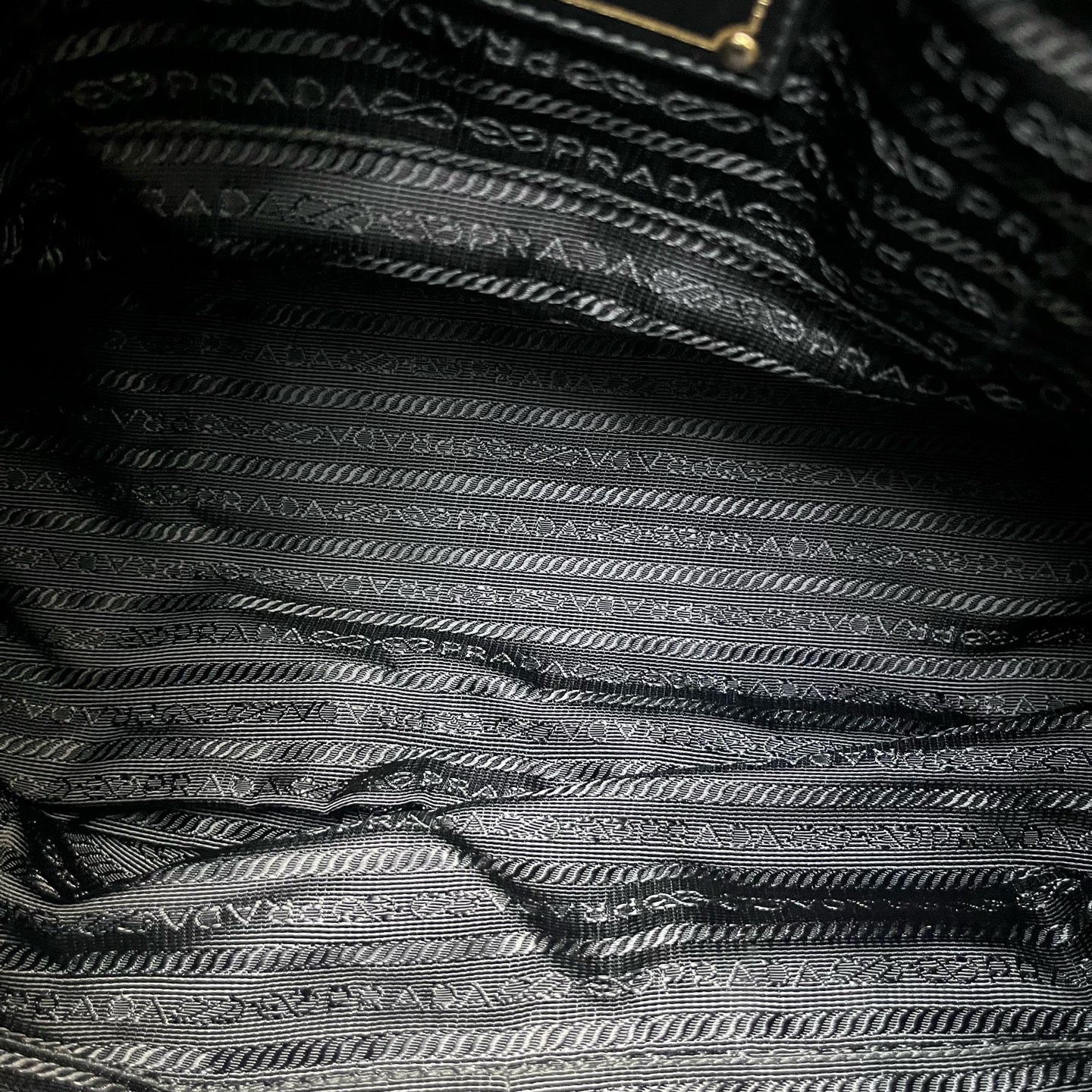 Prada - Nylon Ruched Top Handle Bag - Nylon - Black with Gold-Tone Hardware - (medium)
