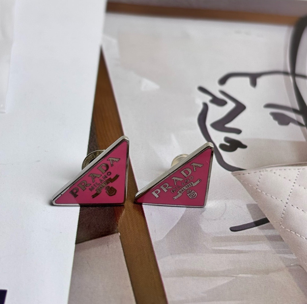 Prada - Other - 925 sterling silver with pink enamel. - Pink