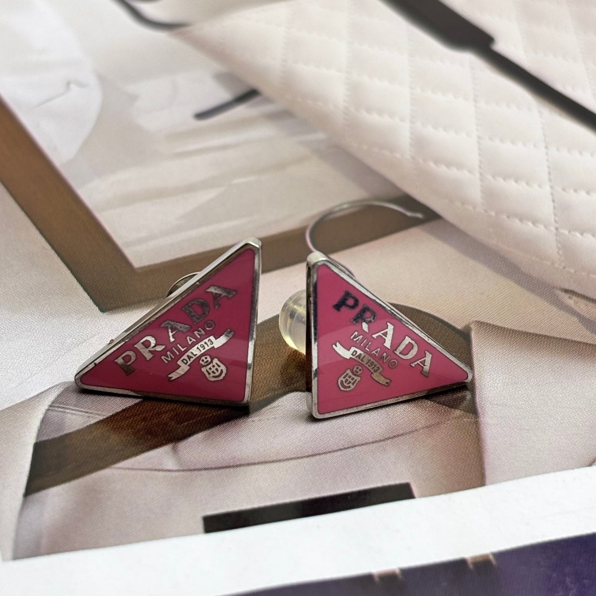 Prada - Other - 925 sterling silver with pink enamel. - Pink