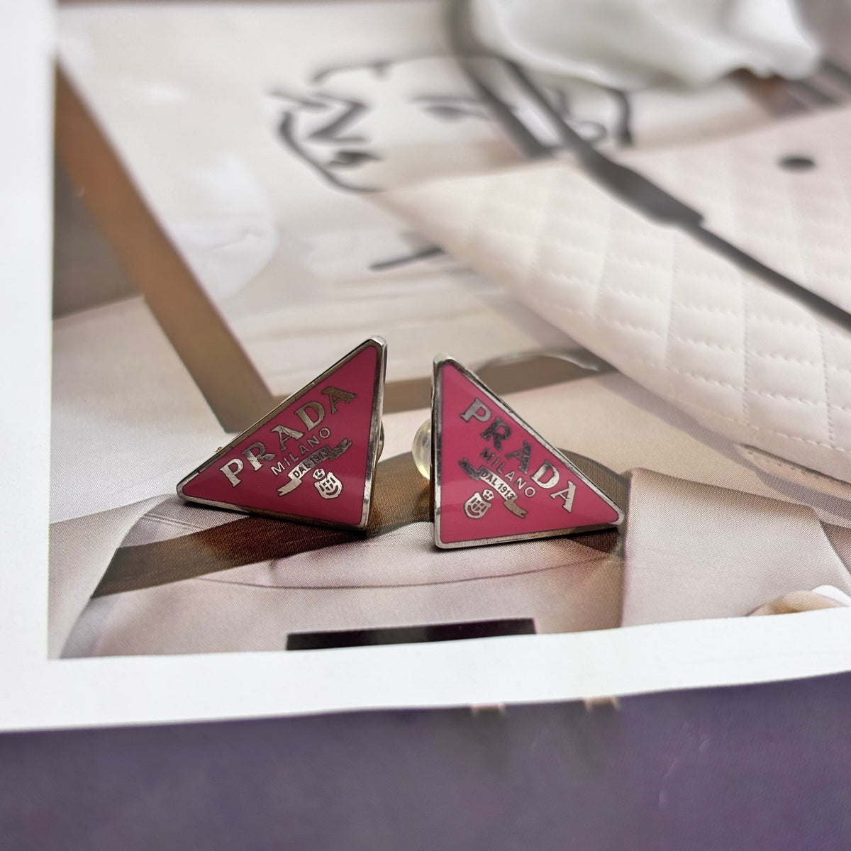 Prada - Other - 925 sterling silver with pink enamel. - Pink
