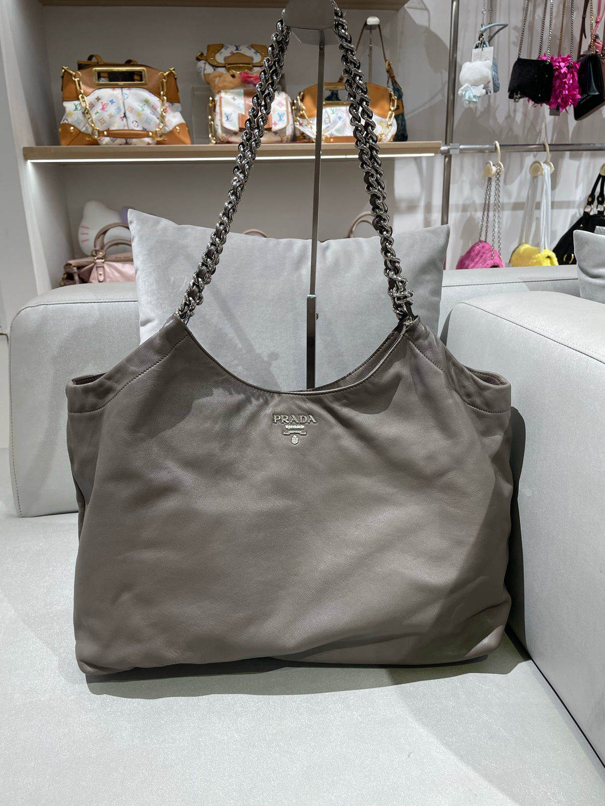 Prada - Other - Leather - Grey - (large)
