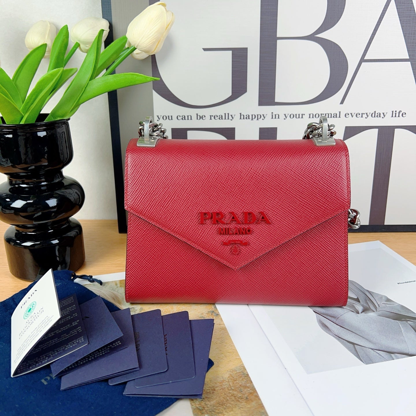 Prada - Other - Leather - Red - (small)