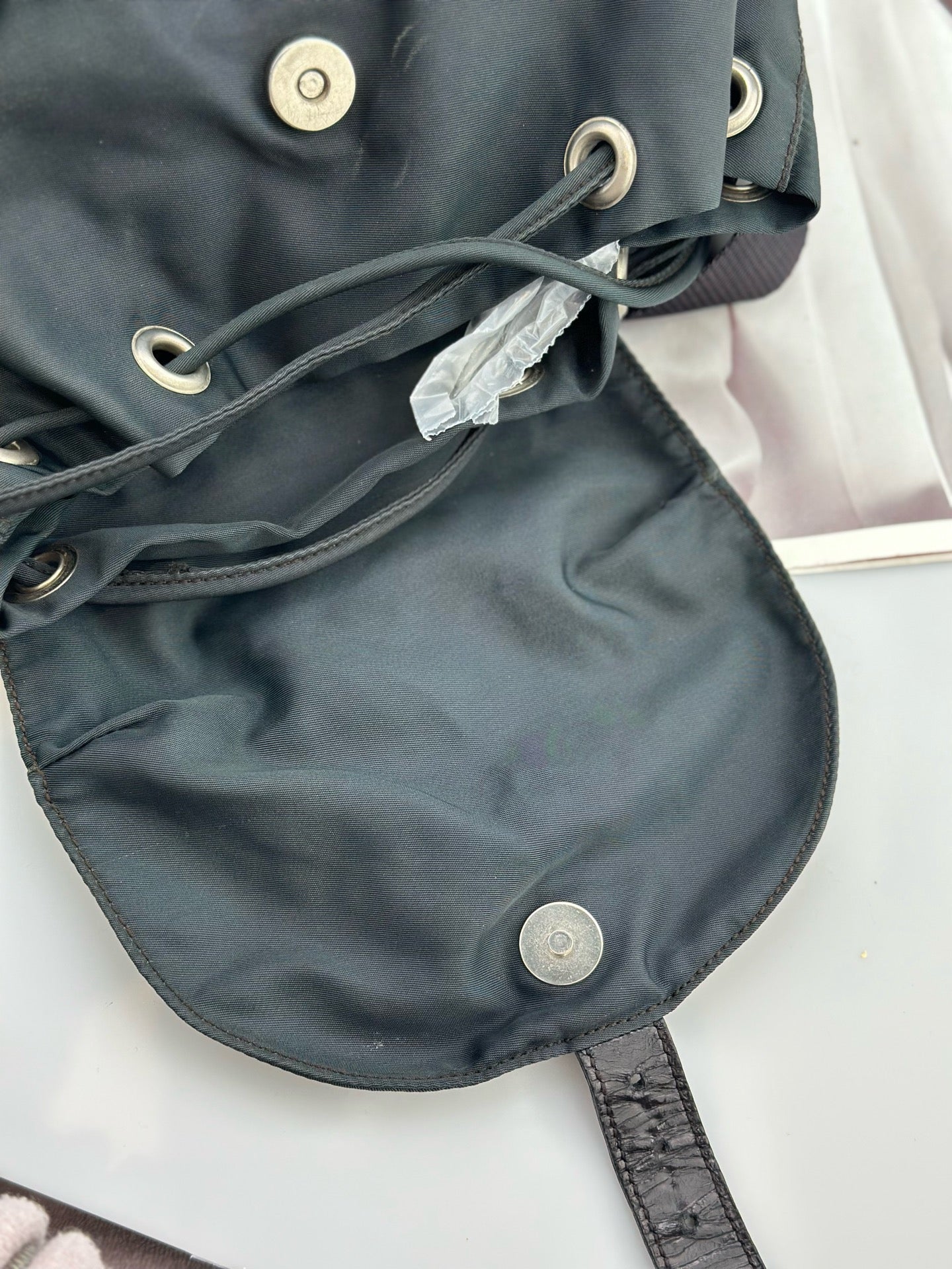 Prada - Other - Nylon with Leather Trim - Navy Blue - (medium)
