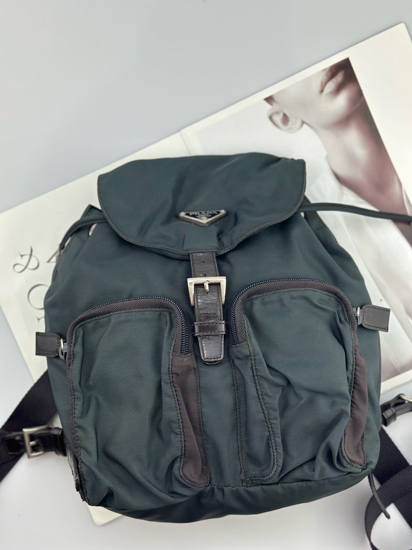 Prada - Other - Nylon with Leather Trim - Navy Blue - (medium)