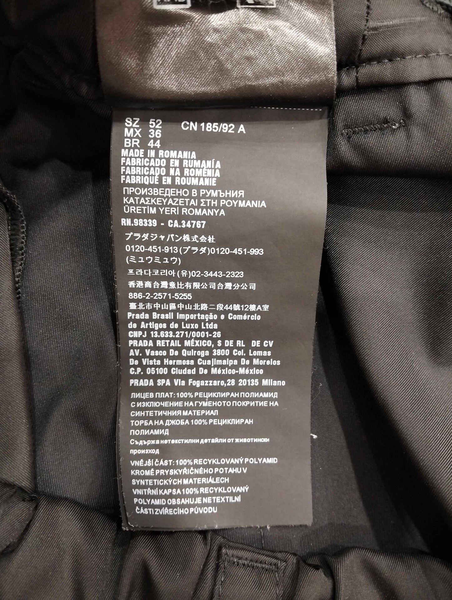 Prada - Other - Polyamide - Black - (52)