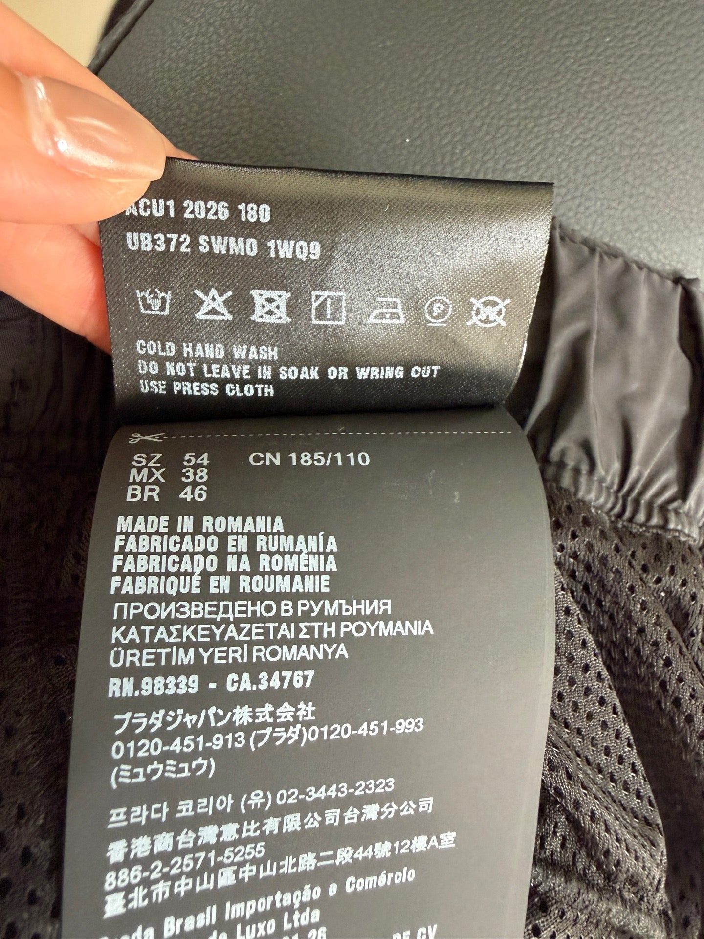 Prada - Other - Polyamide - Black - (54)