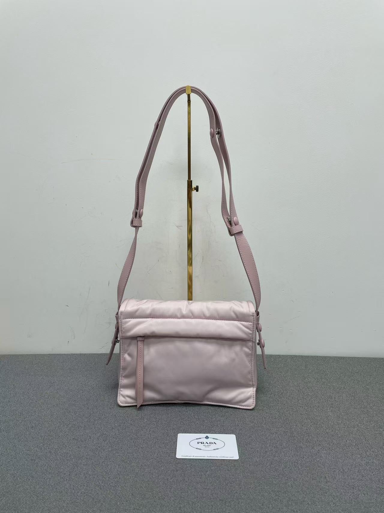Prada - Other - Polyamide technical fabric with leather trim - Pink - (small)