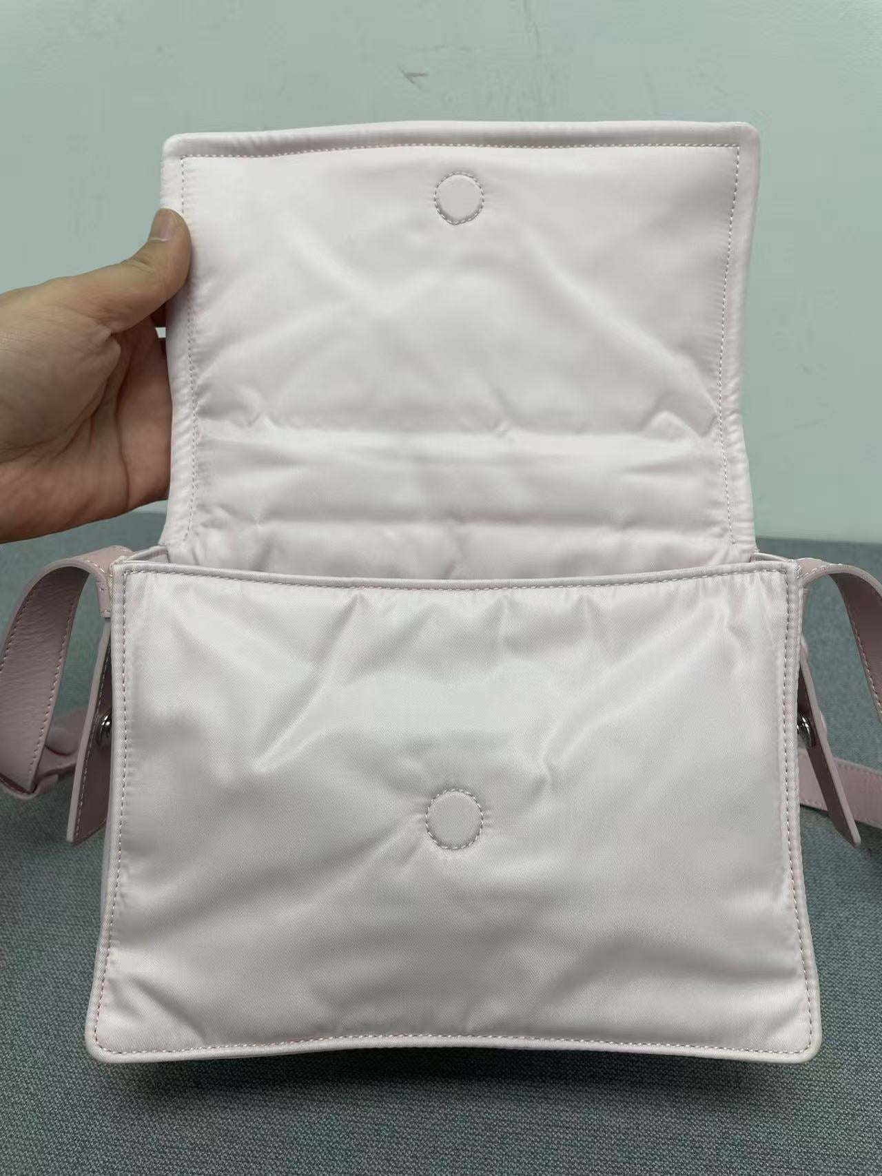 Prada - Other - Polyamide technical fabric with leather trim - Pink - (small)