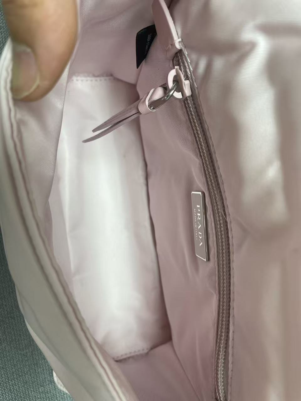 Prada - Other - Polyamide technical fabric with leather trim - Pink - (small)