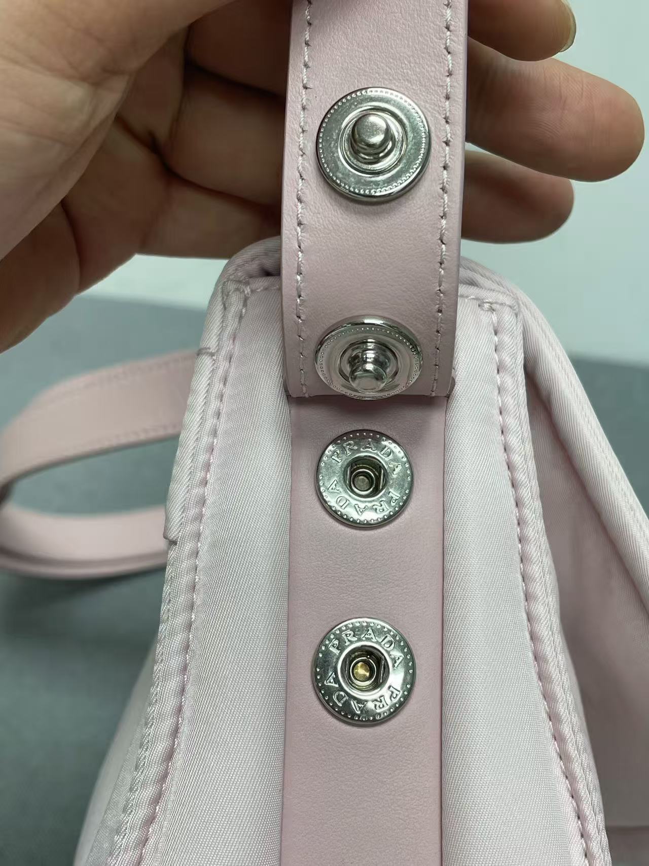 Prada - Other - Polyamide technical fabric with leather trim - Pink - (small)