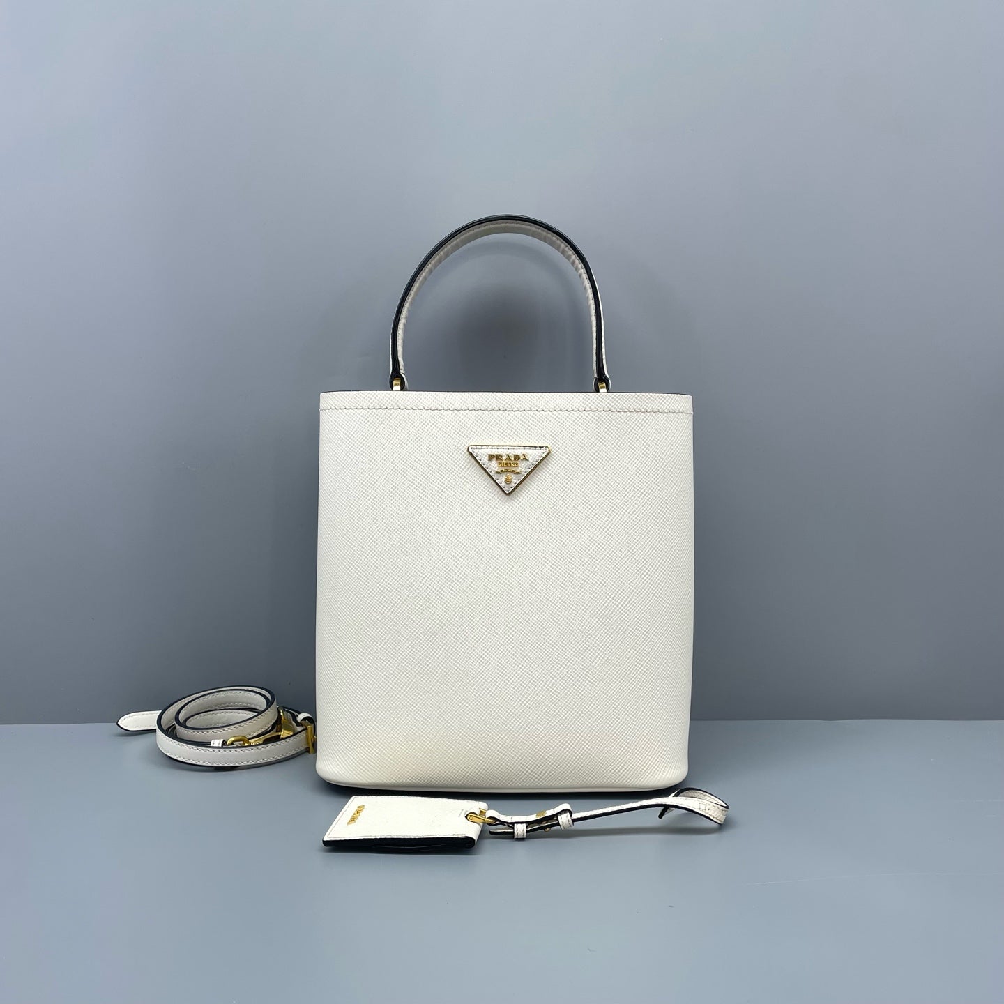 Prada - Panier Bucket Bag - Saffiano leather - White - (Small)
