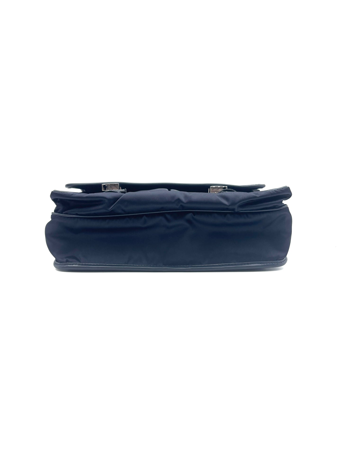 Prada - Parachute Messenger Bag - Nylon with Saffiano Leather Trim - Black - (Large)