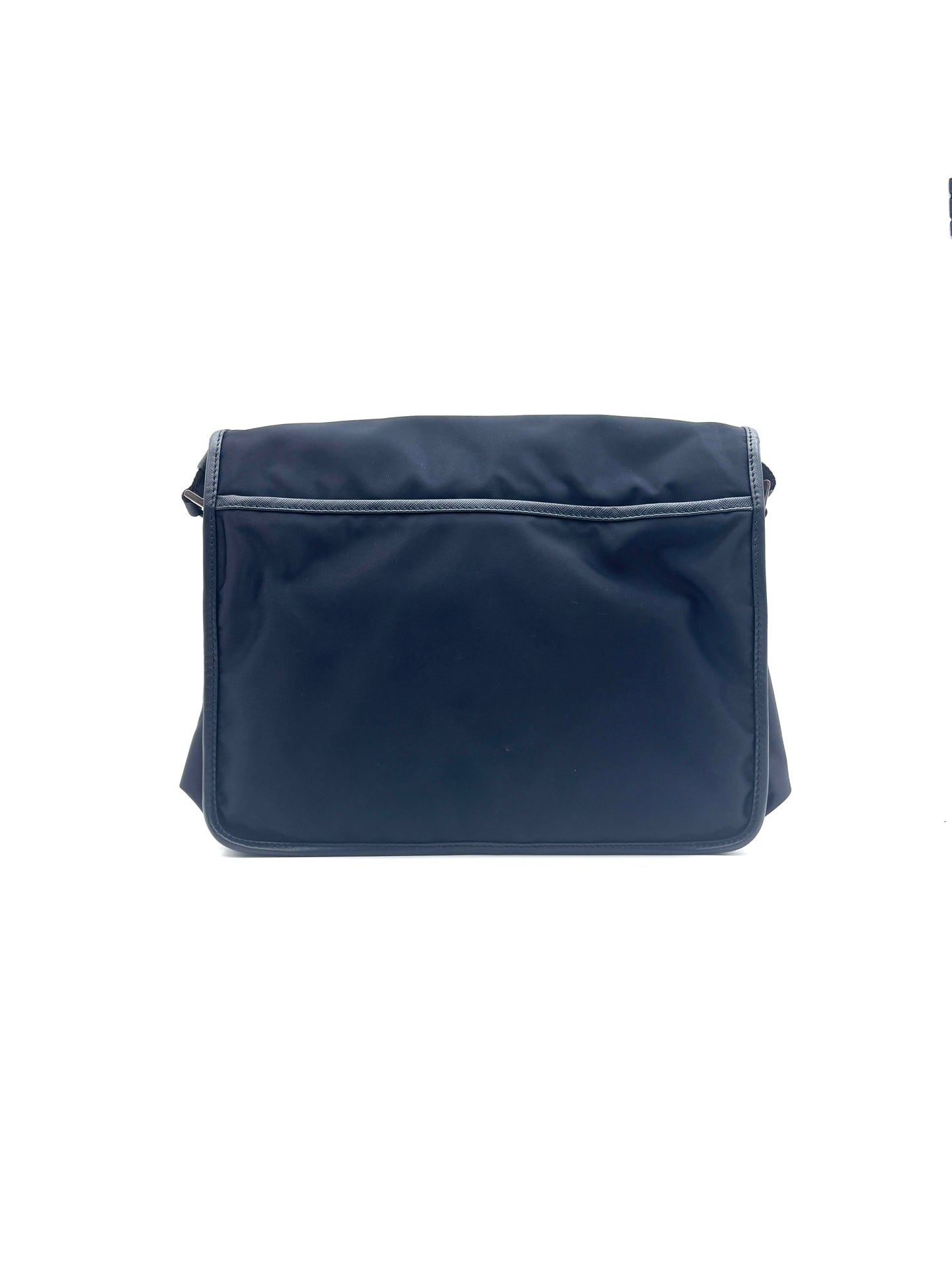 Prada - Parachute Messenger Bag - Nylon with Saffiano Leather Trim - Black - (Large)