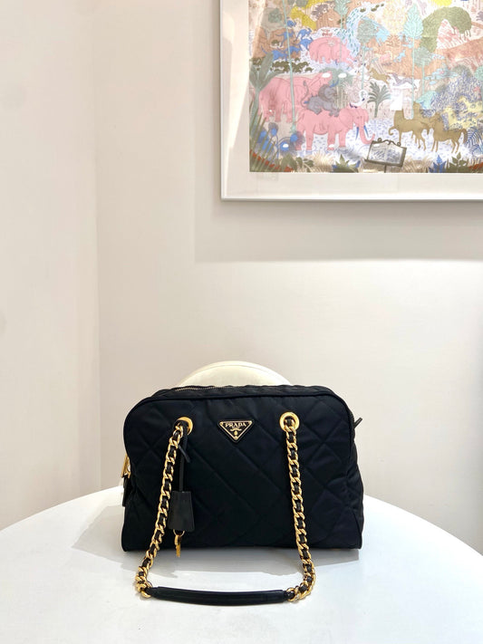 Prada - Parachute nylon shoulder bag - Polyester - Black - (medium)