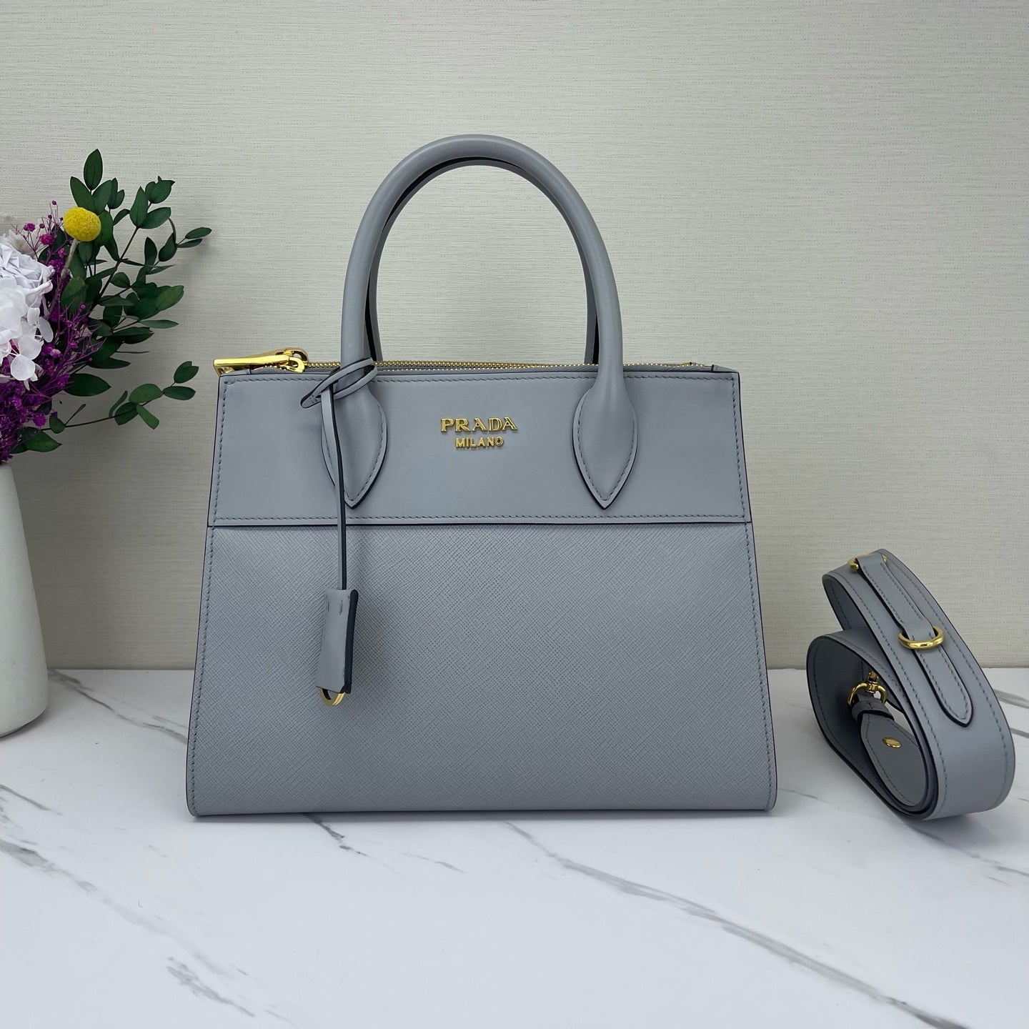 Prada - Paradigme - Saffiano leather - Grey - (small)