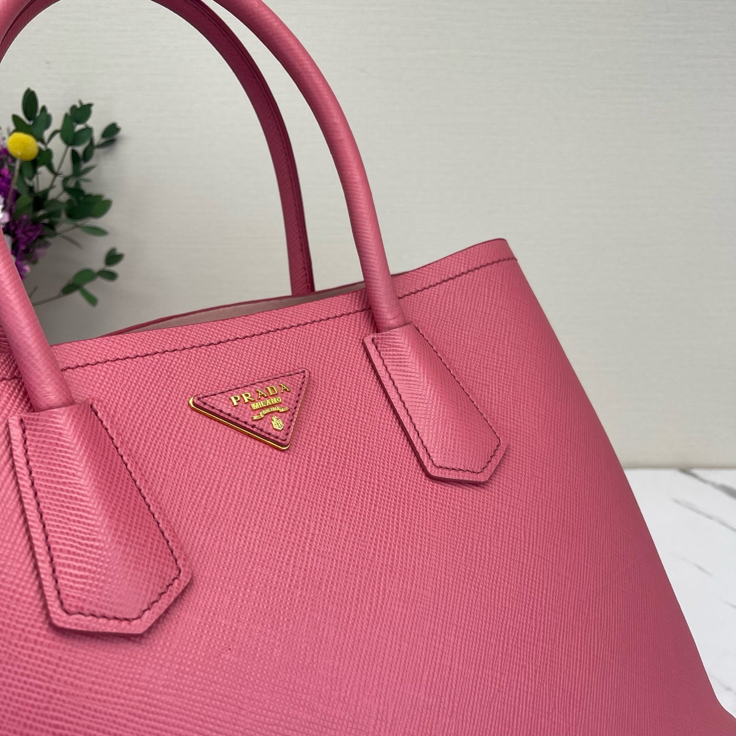 Prada - Prada Double - Leather - Pink - (medium)