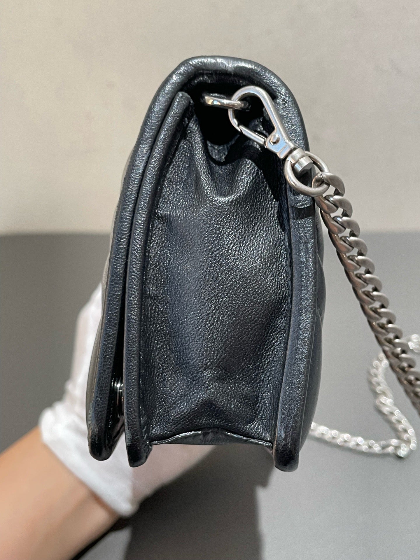 Prada - Quilted Leather Wallet on Chain (WOC) - Leather - Black - (mini)