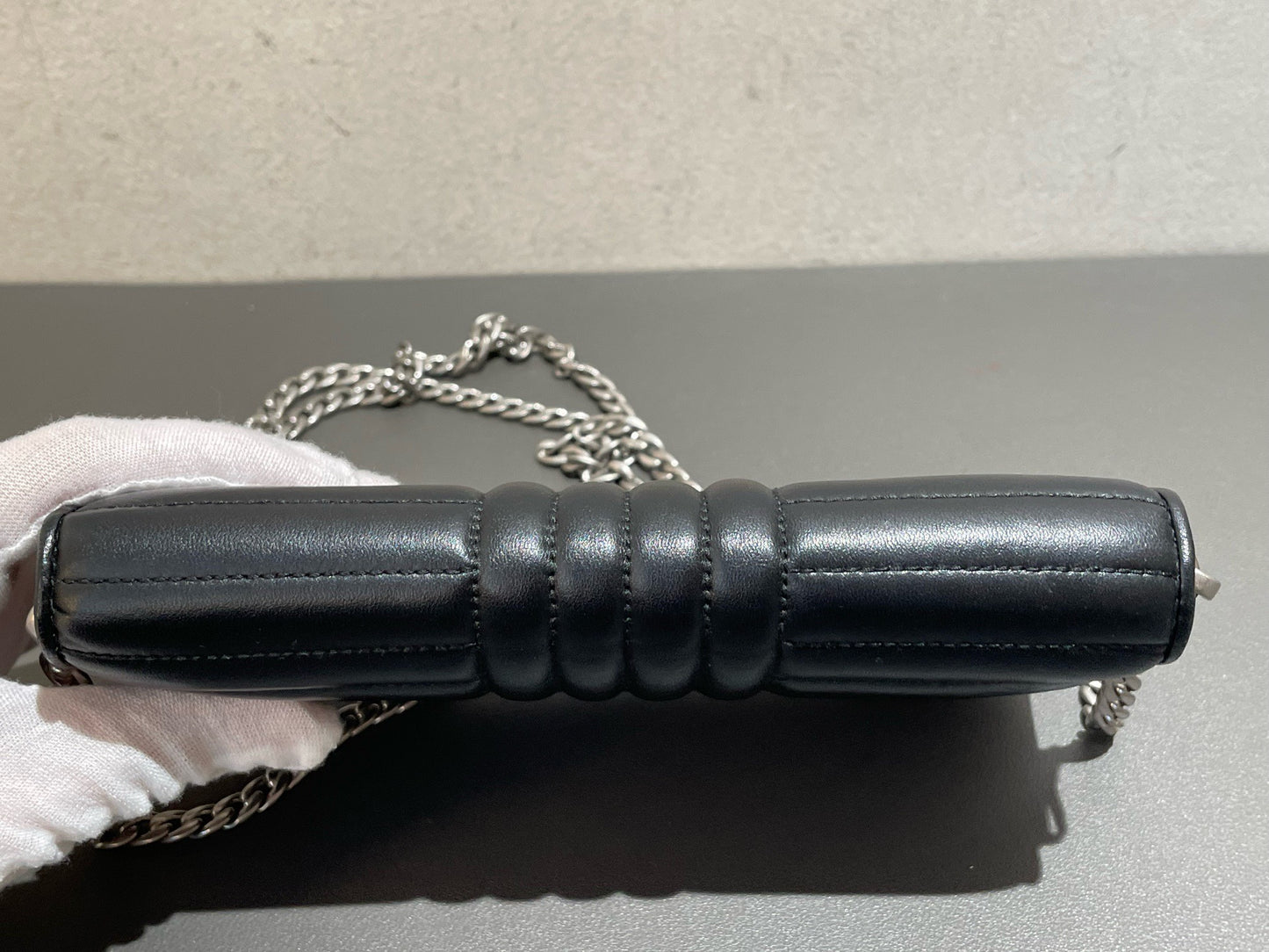 Prada - Quilted Leather Wallet on Chain (WOC) - Leather - Black - (mini)