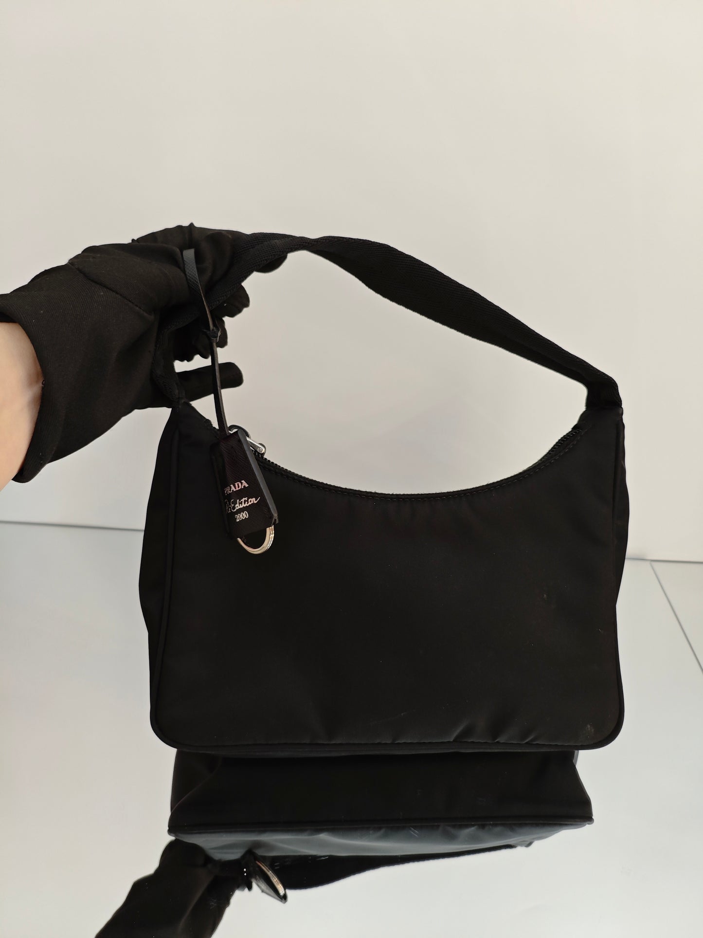 Prada - Re-Edition 2000 Hobo - Recycled nylon - Black - (mini)