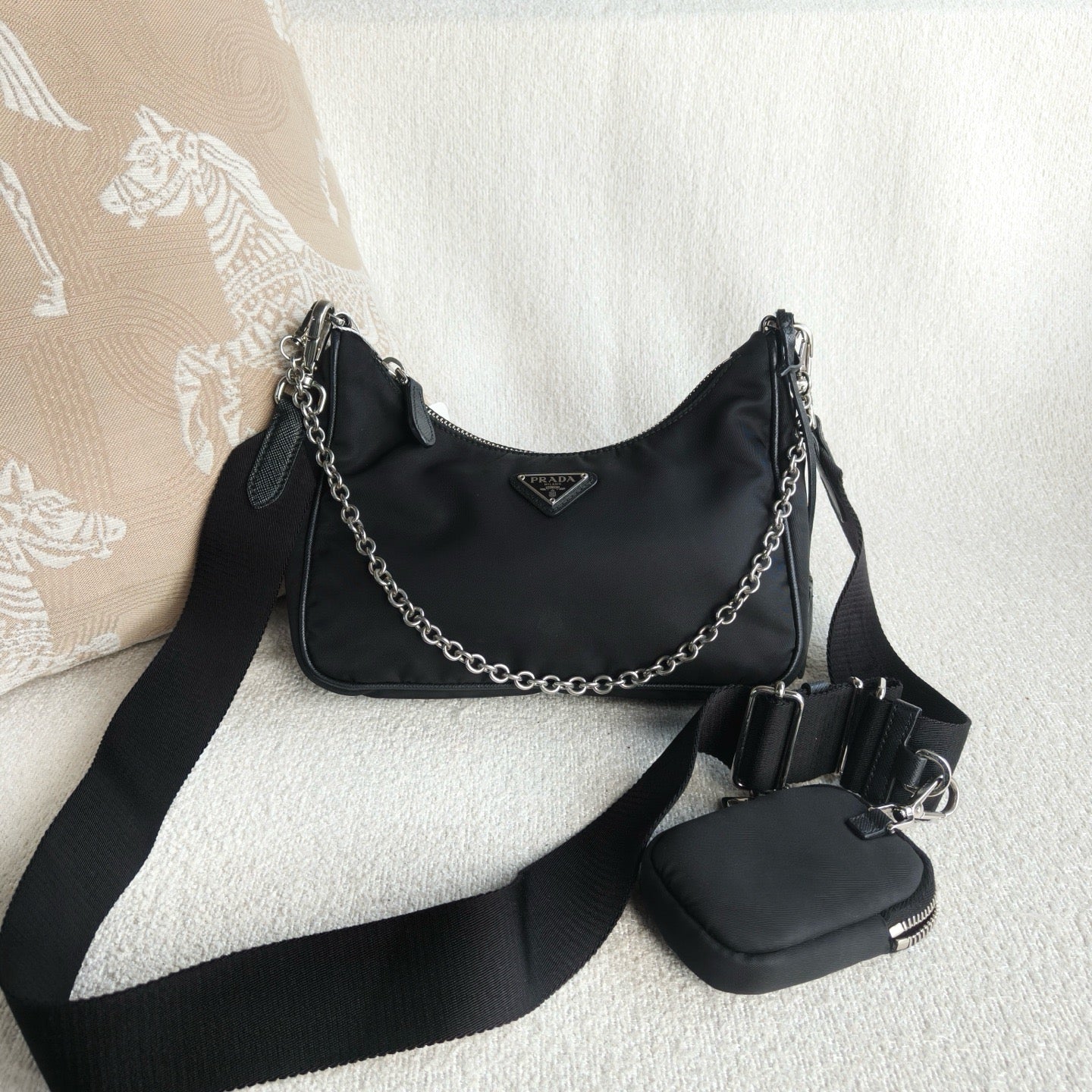 Prada - Re-Edition 2005 Hobo 3-in-1 - Polyamide - Black - (mini)