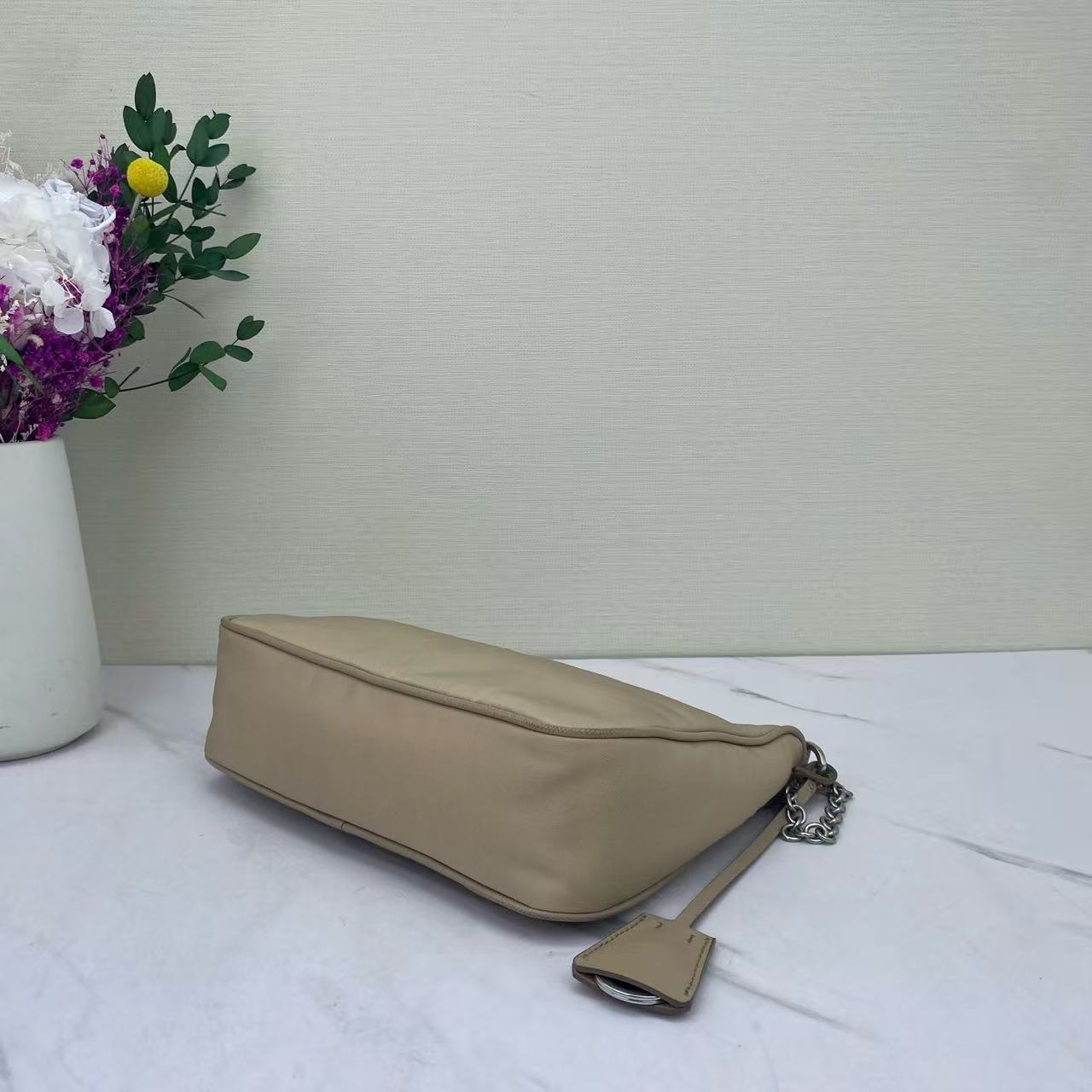 Prada - Re-Edition 2005 Hobo 3-in-1 - Re-Nylon - Beige with Silver-Tone Hardware - (mini)