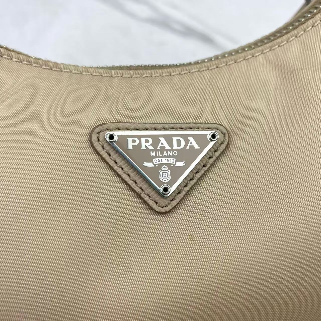 Prada - Re-Edition 2005 Hobo 3-in-1 - Re-Nylon - Beige with Silver-Tone Hardware - (mini)