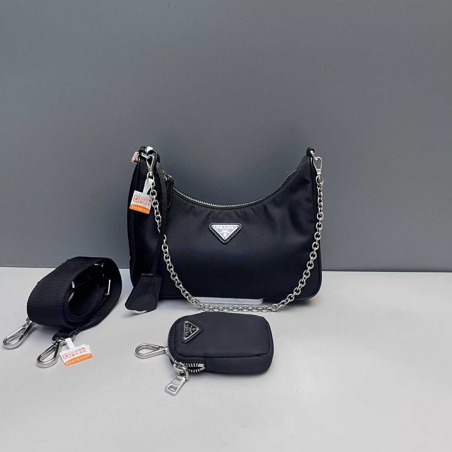 Prada - Re-Edition 2005 Hobo 3-in-1 - Re-Nylon - Black - (small)