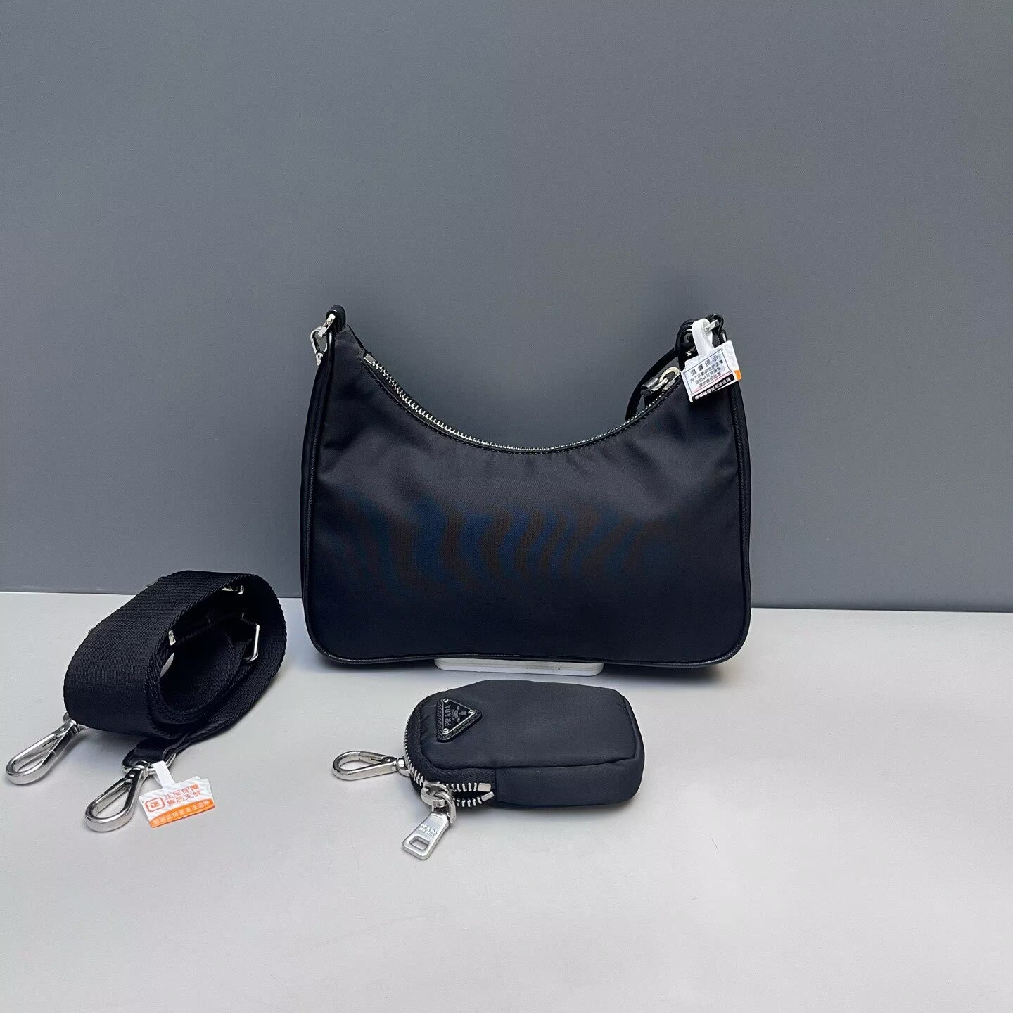 Prada - Re-Edition 2005 Hobo 3-in-1 - Re-Nylon - Black - (small)