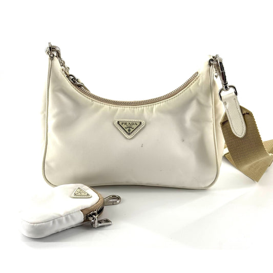 Prada - Re-Edition 2005 Hobo Bag - Re-Nylon - White - (mini)