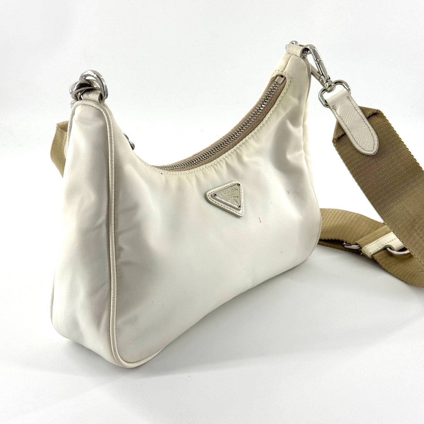 Prada - Re-Edition 2005 Hobo Bag - Re-Nylon - White - (mini)