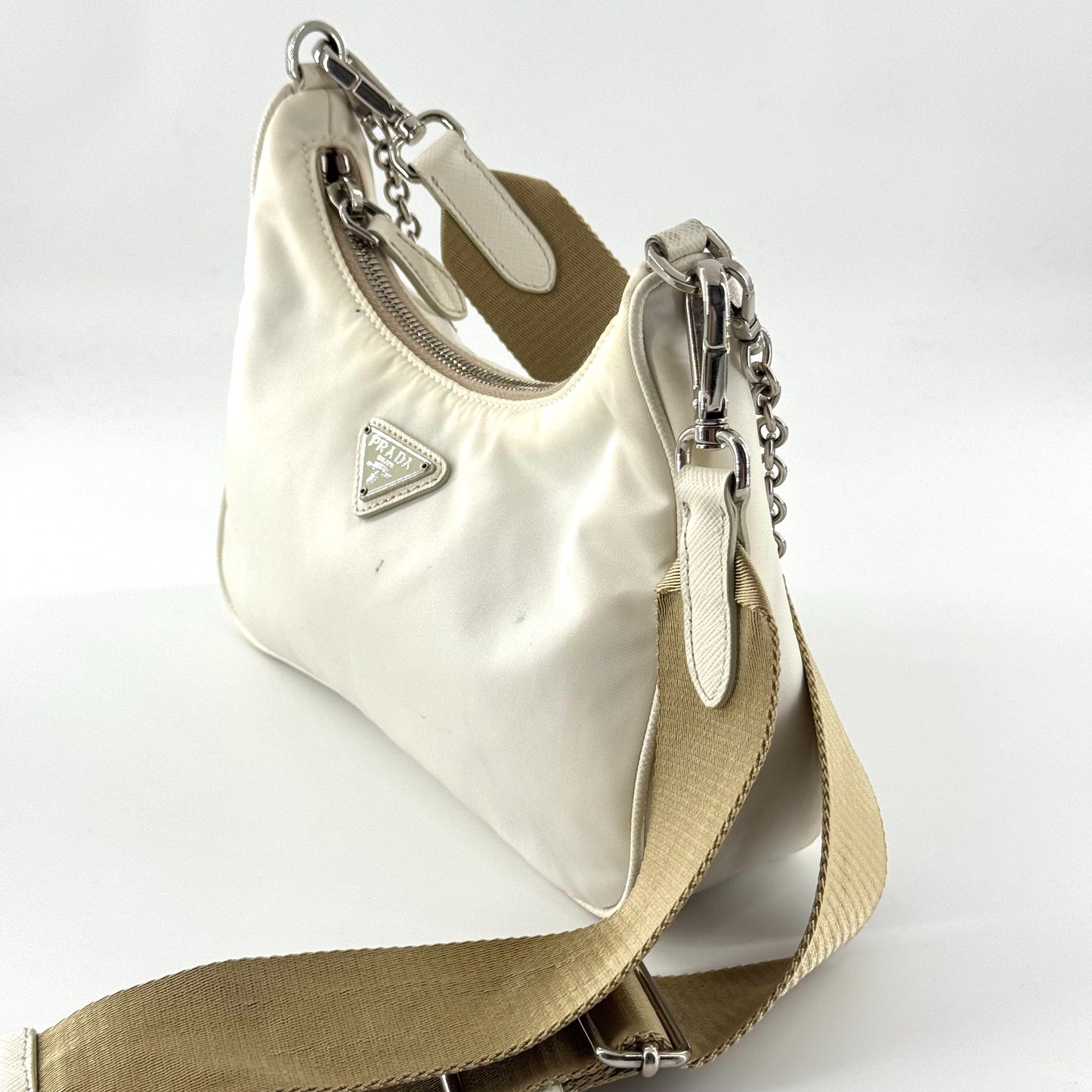 Prada - Re-Edition 2005 Hobo Bag - Re-Nylon - White - (mini)