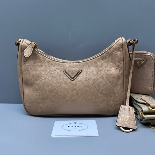 Prada - Re-Edition 2005 - Leather - Beige - (mini)