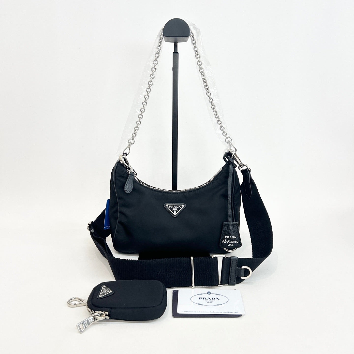 Prada - Re-Edition 2005 Shoulder Bag - Re-Nylon (Regenerated Nylon) - Black - (small)