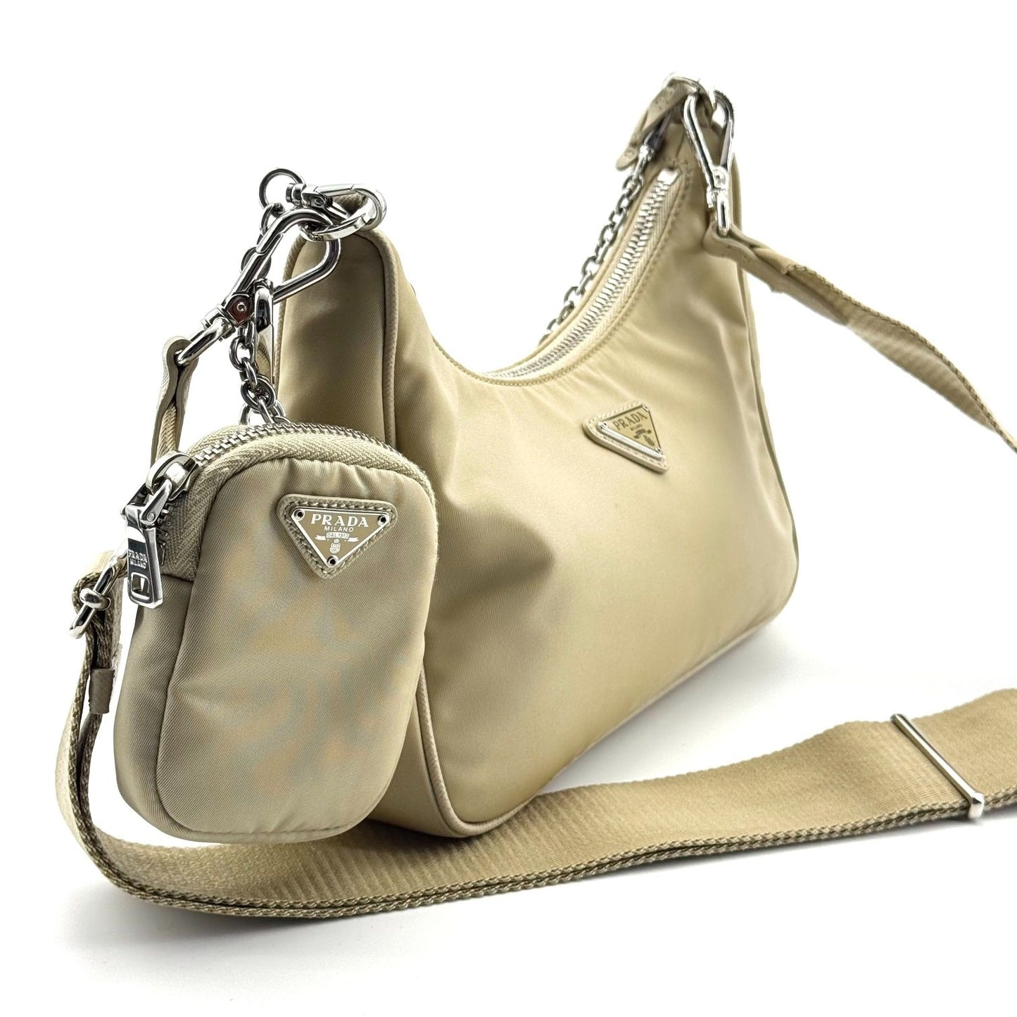 Prada - Re-Edition 2005 Shoulder Bag - Synthetic - Beige - (mini)