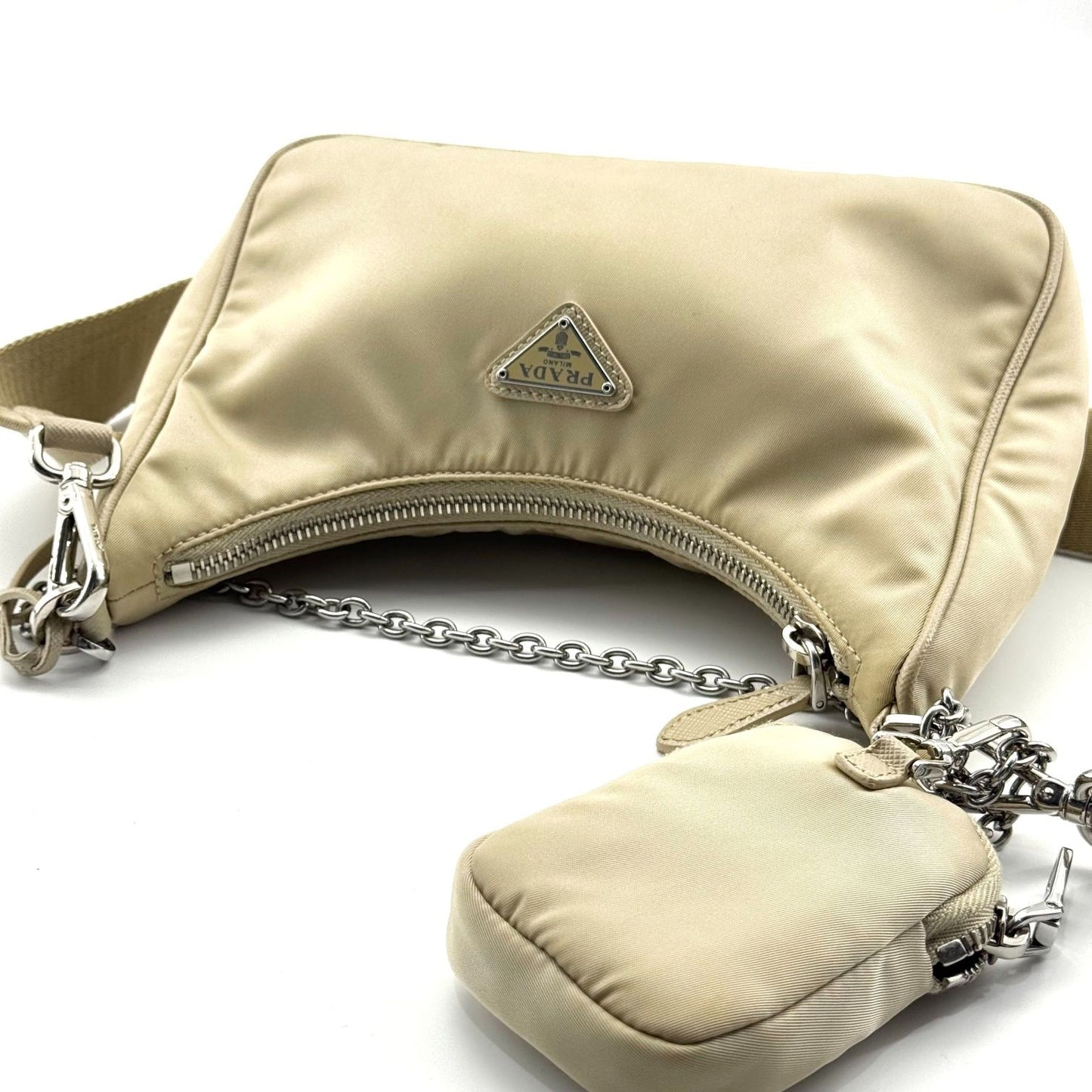 Prada - Re-Edition 2005 Shoulder Bag - Synthetic - Beige - (mini)