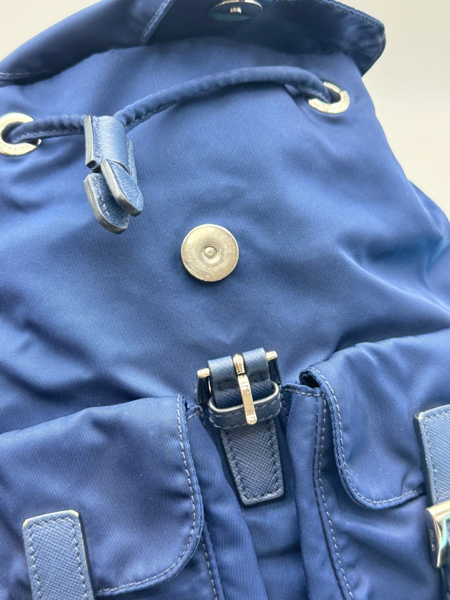 Prada - Re-Nylon Flap Backpack - Nylon - Blue - (medium)