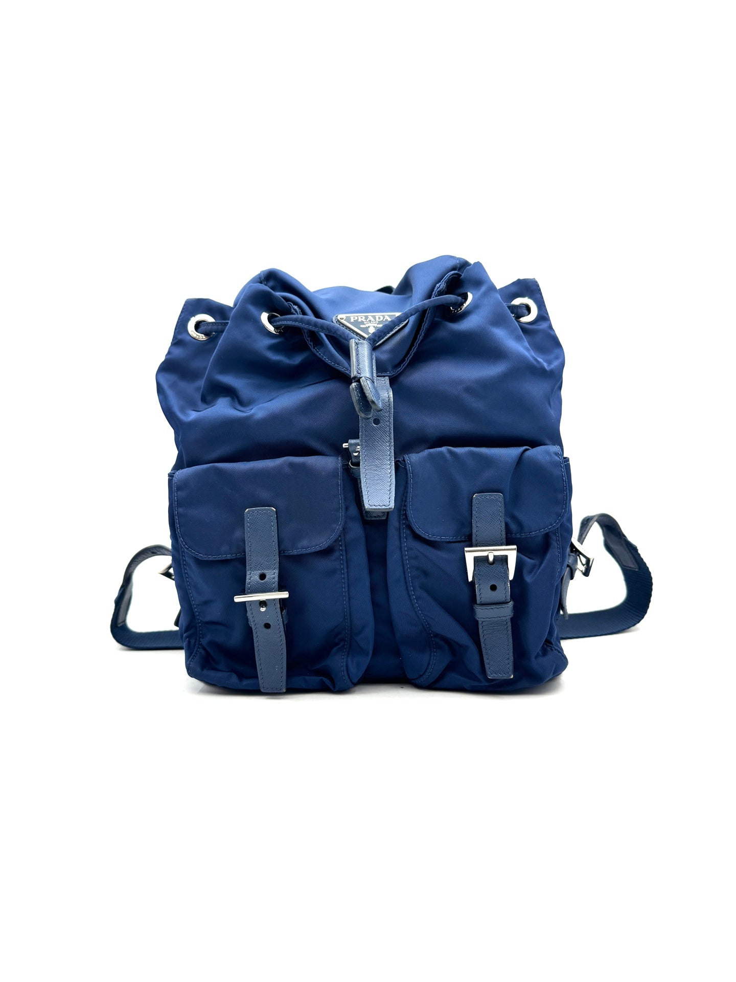 Prada - Re-Nylon Flap Backpack - Nylon - Blue - (medium)
