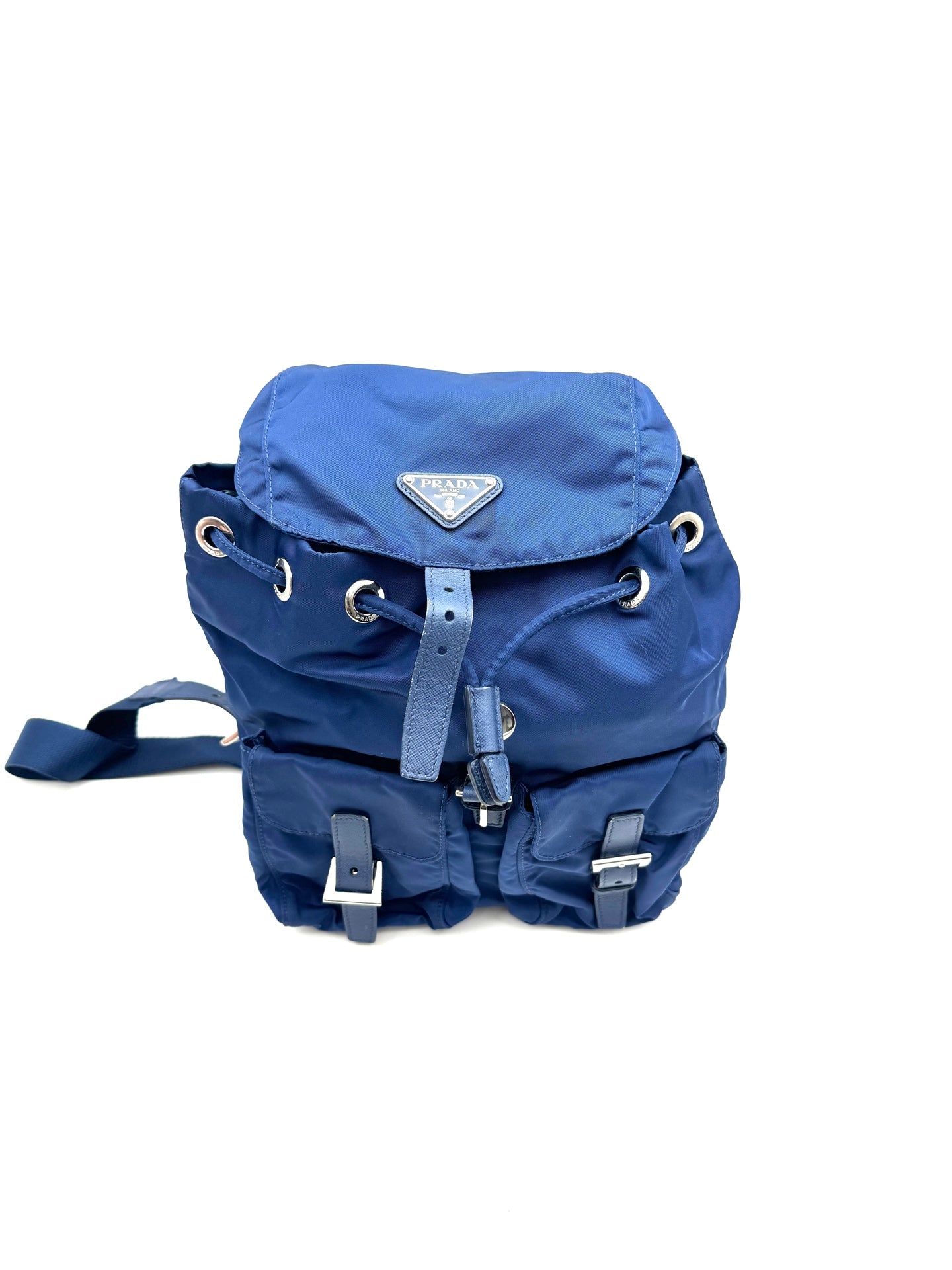 Prada - Re-Nylon Flap Backpack - Nylon - Blue - (medium)