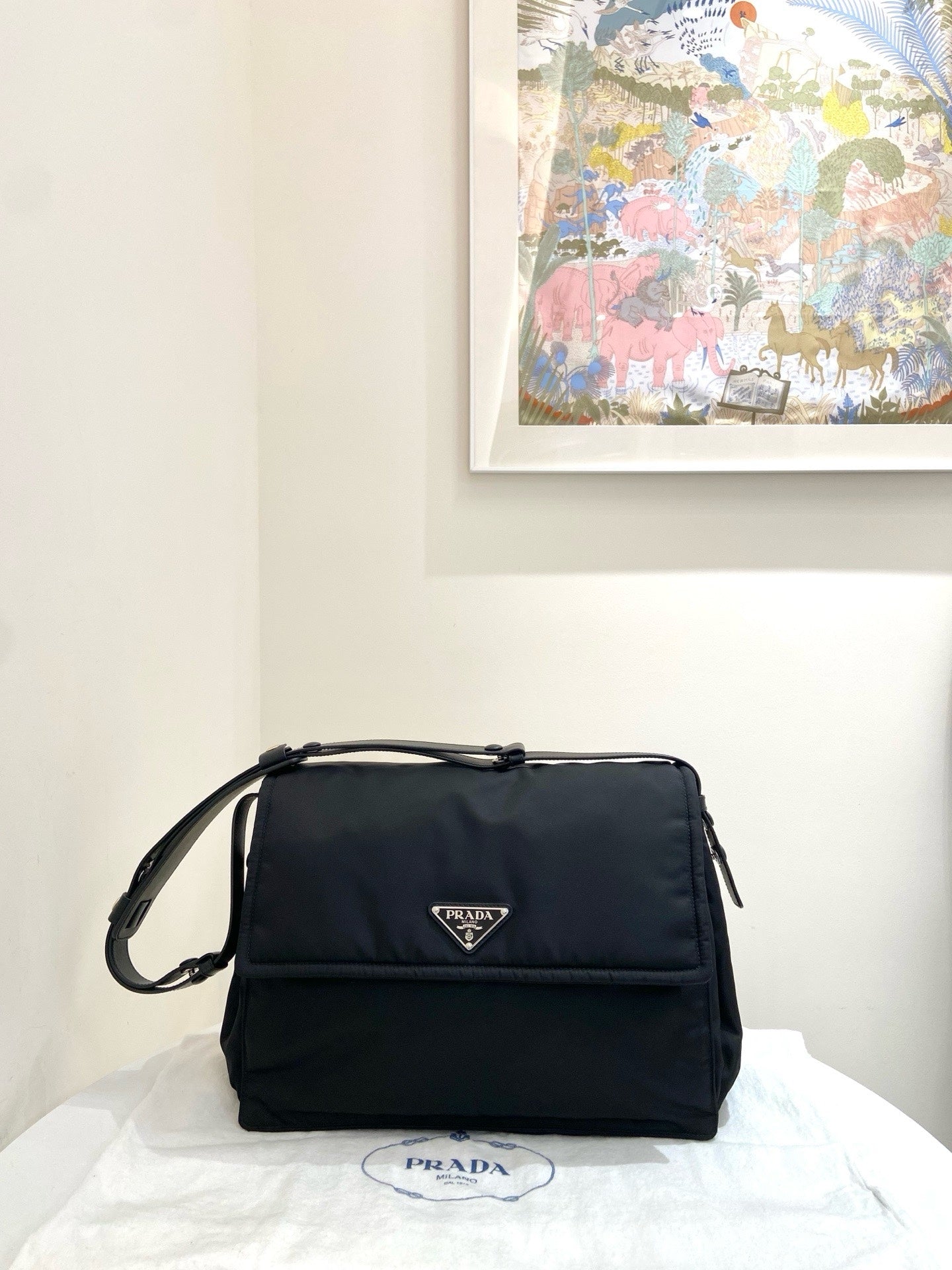 Prada - Re-Nylon Messenger Bag - Nylon - Black - (large)