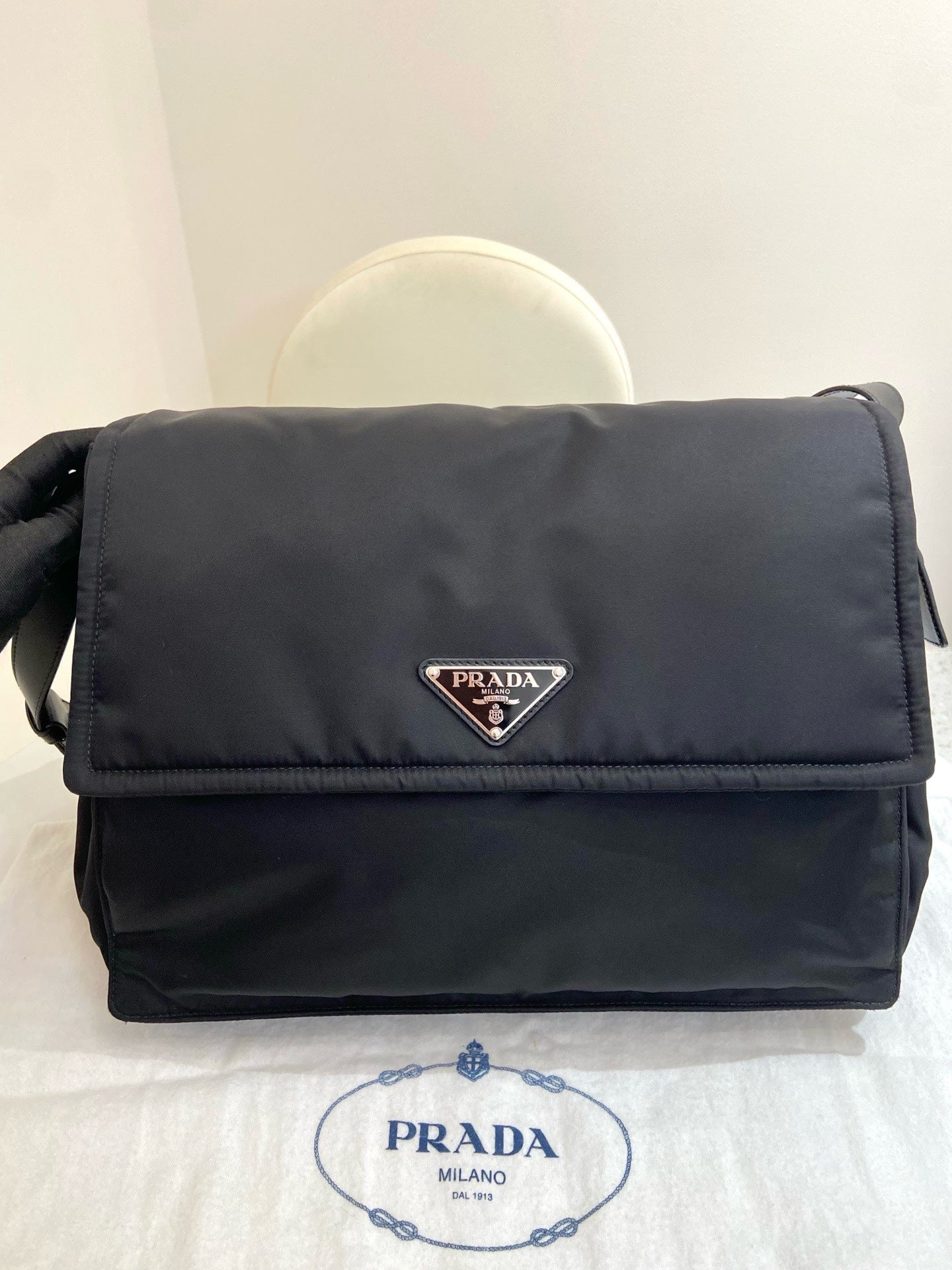 Prada - Re-Nylon Messenger Bag - Nylon - Black - (large)