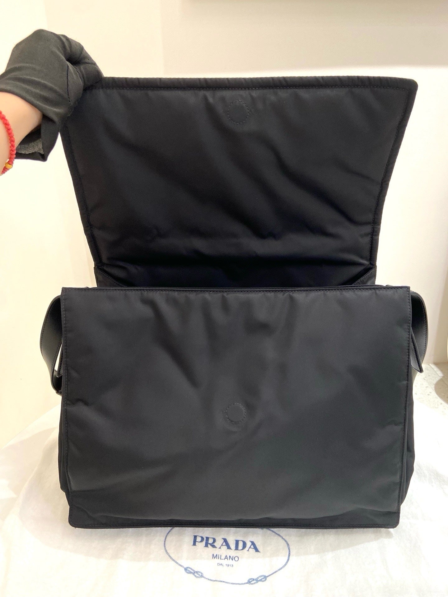 Prada - Re-Nylon Messenger Bag - Nylon - Black - (large)