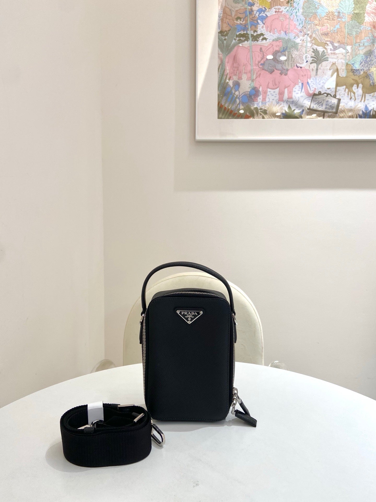 Prada - Re-Nylon Mini Bag - Leather - Black - (small)