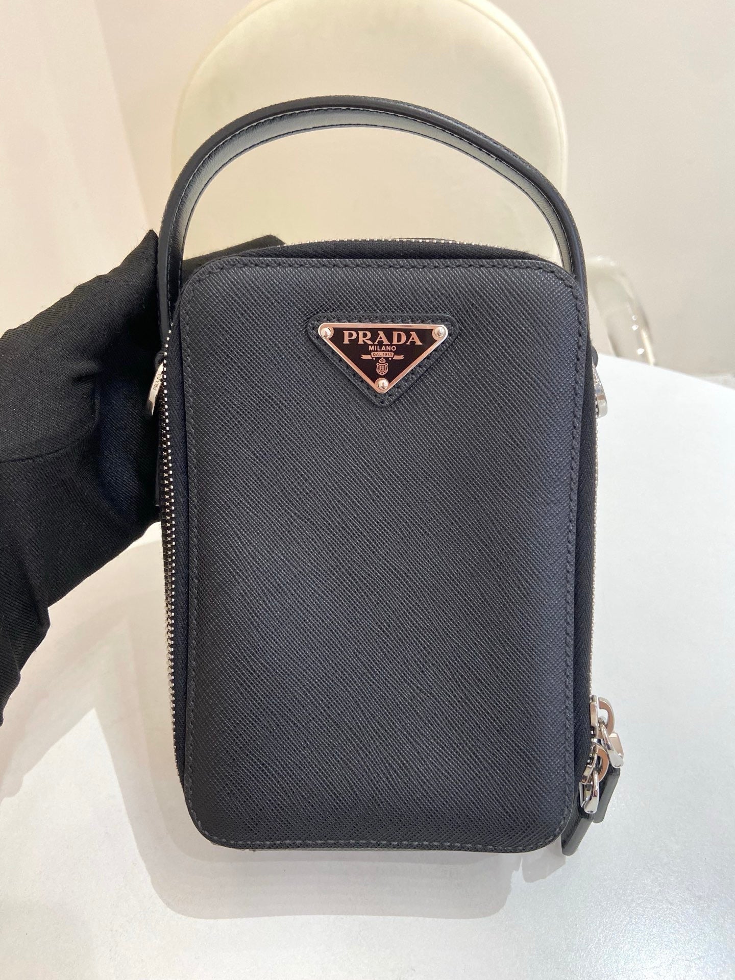 Prada - Re-Nylon Mini Bag - Leather - Black - (small)
